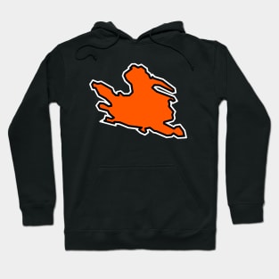 Mayne Island BC Silhouette - Tangerine Orange - Mayne Island Hoodie